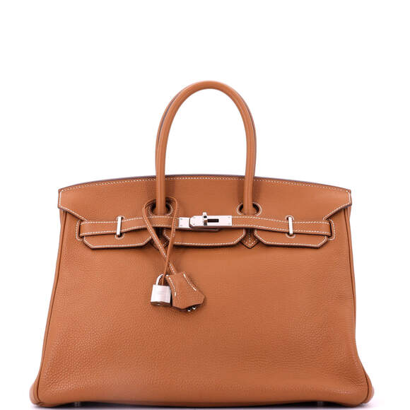 Hermes Handbags - Hermes Birkin 35 Brown Togo with Palladium Hardware